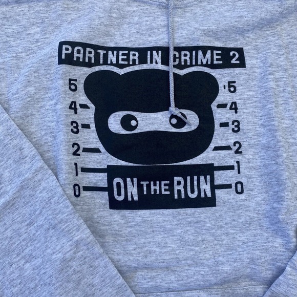 Jerzees NuBlend Partner in Crime 2 On the Run Hoodie Sweater Large Gray - Picture 2 of 8